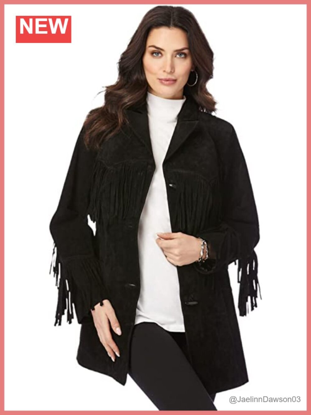 Genuine Suede Leather Fringe Western Cowgirl Jacket Women Tassels